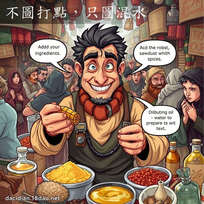 不图打点，只图混水 - 国语大辞典配图