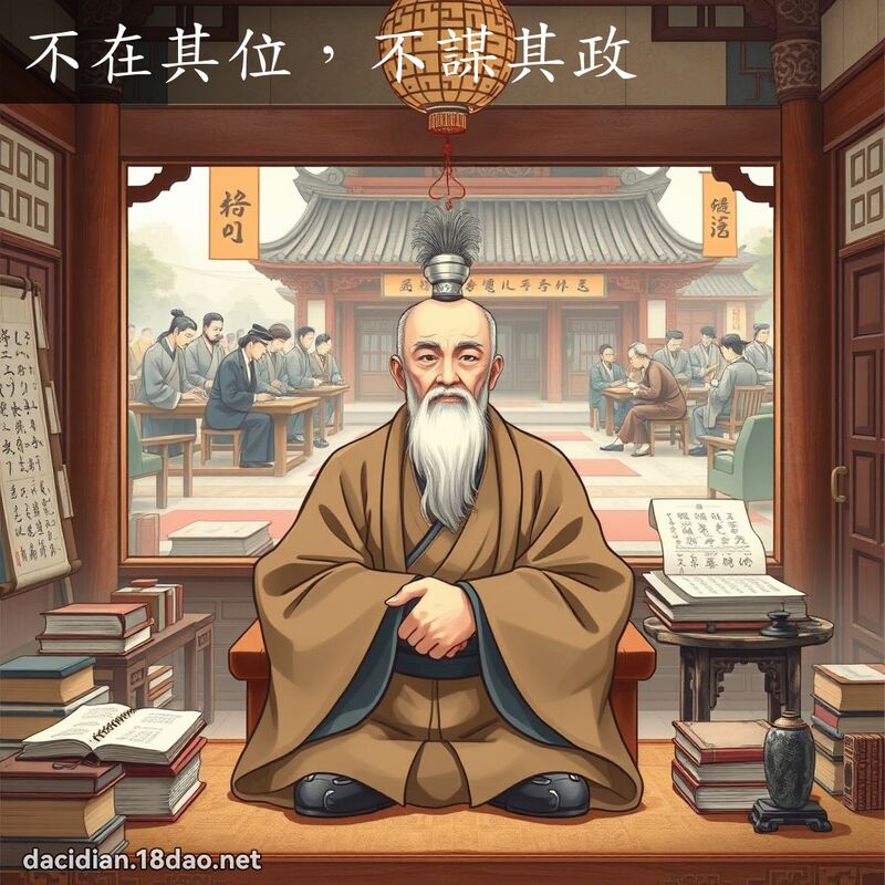 不在其位，不謀其政 - 國語大辭典配圖