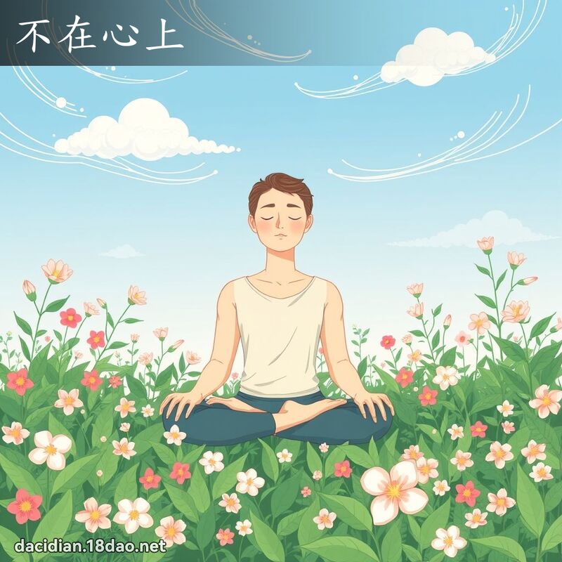 不在心上 - 國語大辭典配圖