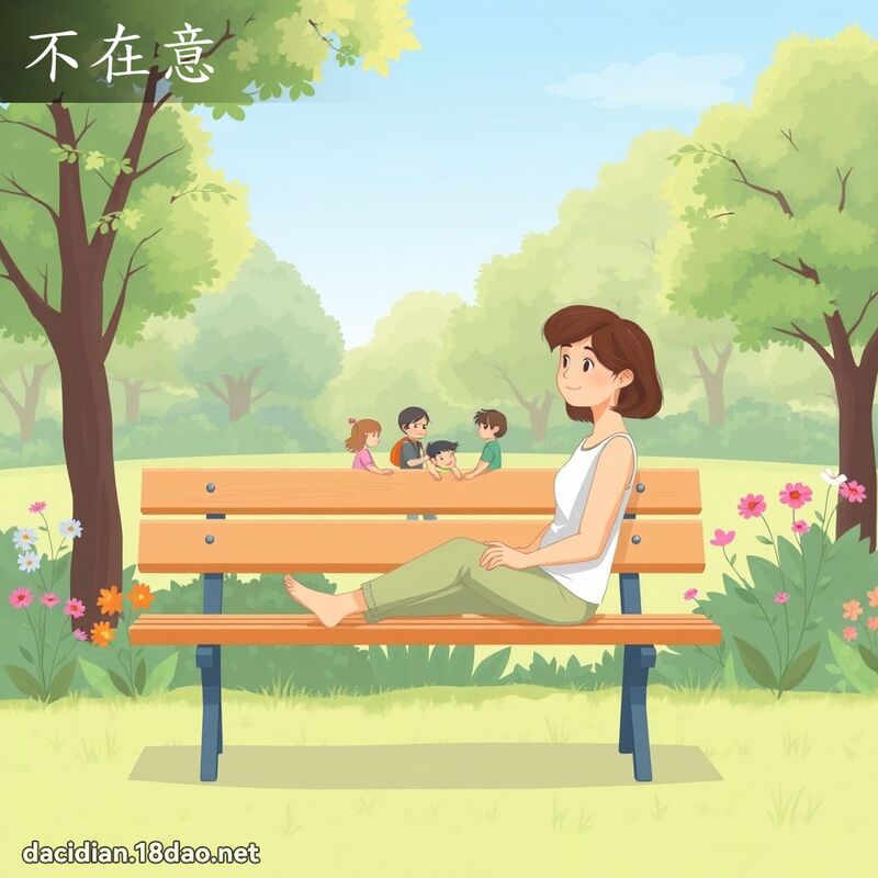 不在意 - 國語大辭典配圖