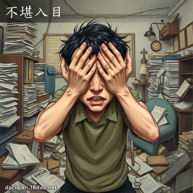 不堪入目 - 國語大辭典配圖