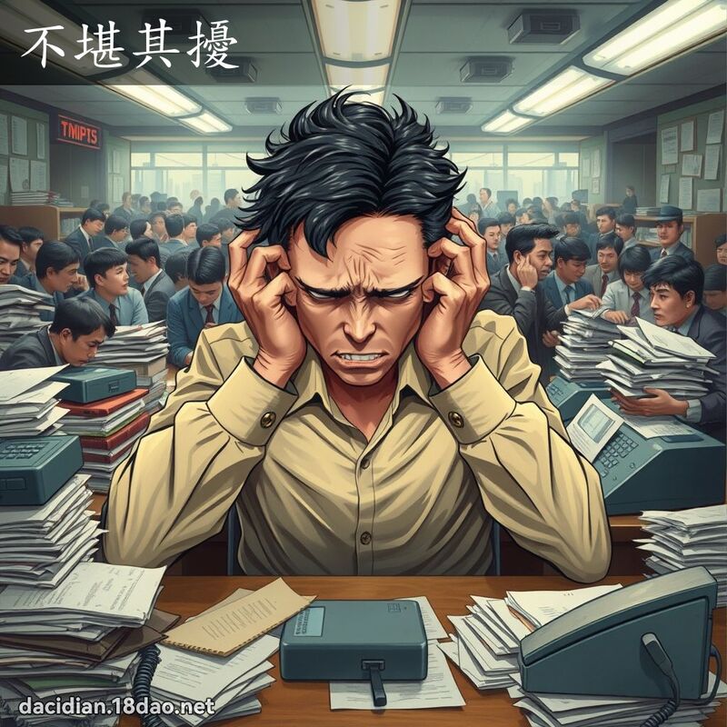 不堪其扰 - 国语大辞典配图