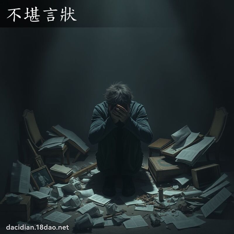 不堪言状 - 国语大辞典配图