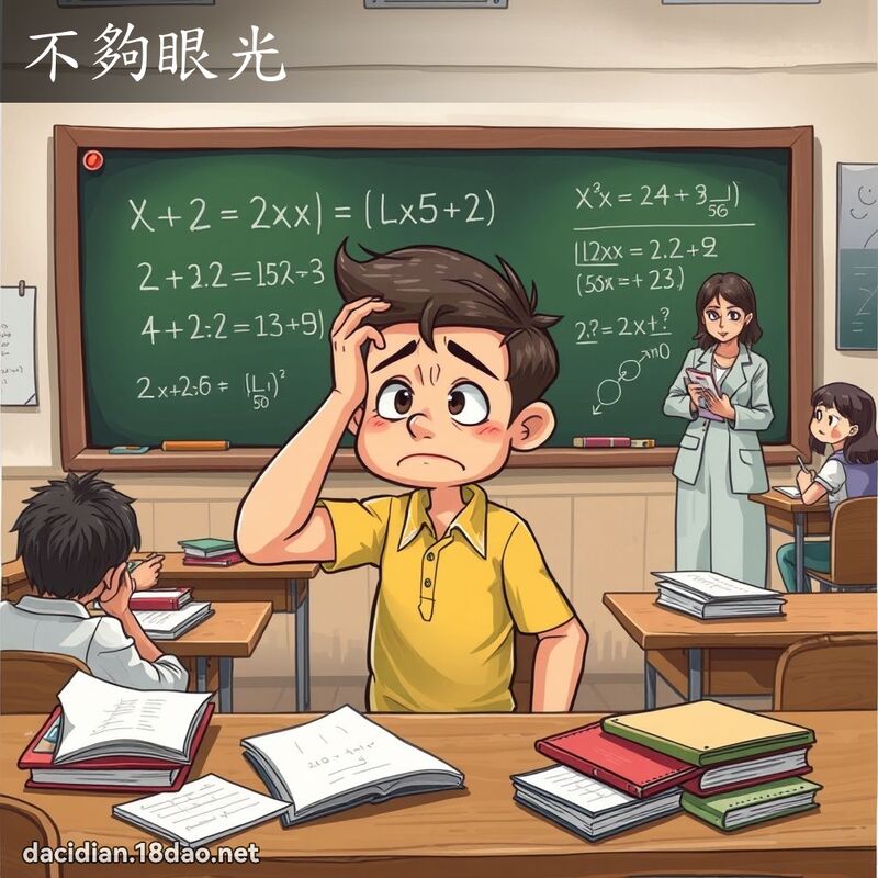 不够眼光 - 国语大辞典配图