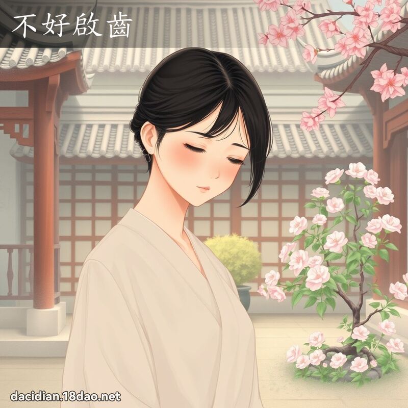 不好启齿 - 国语大辞典配图
