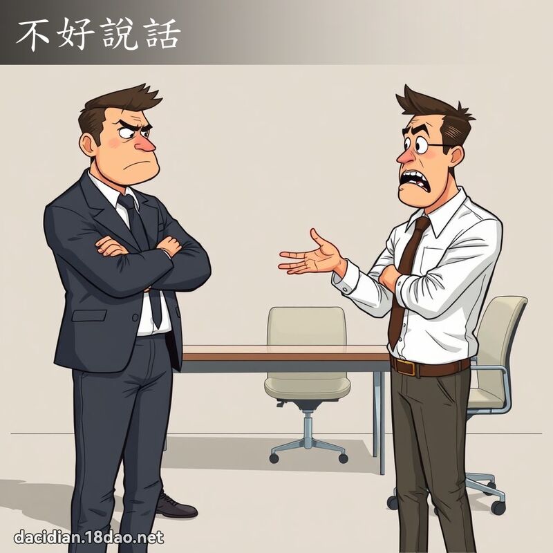 詞語: 不好說話 (多意詞)