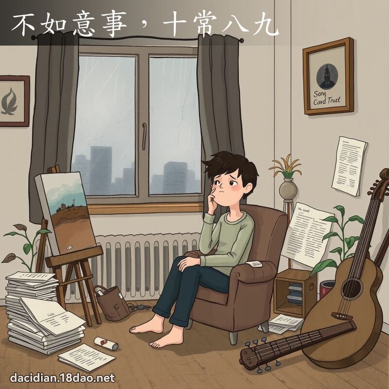 不如意事，十常八九 - 国语大辞典配图