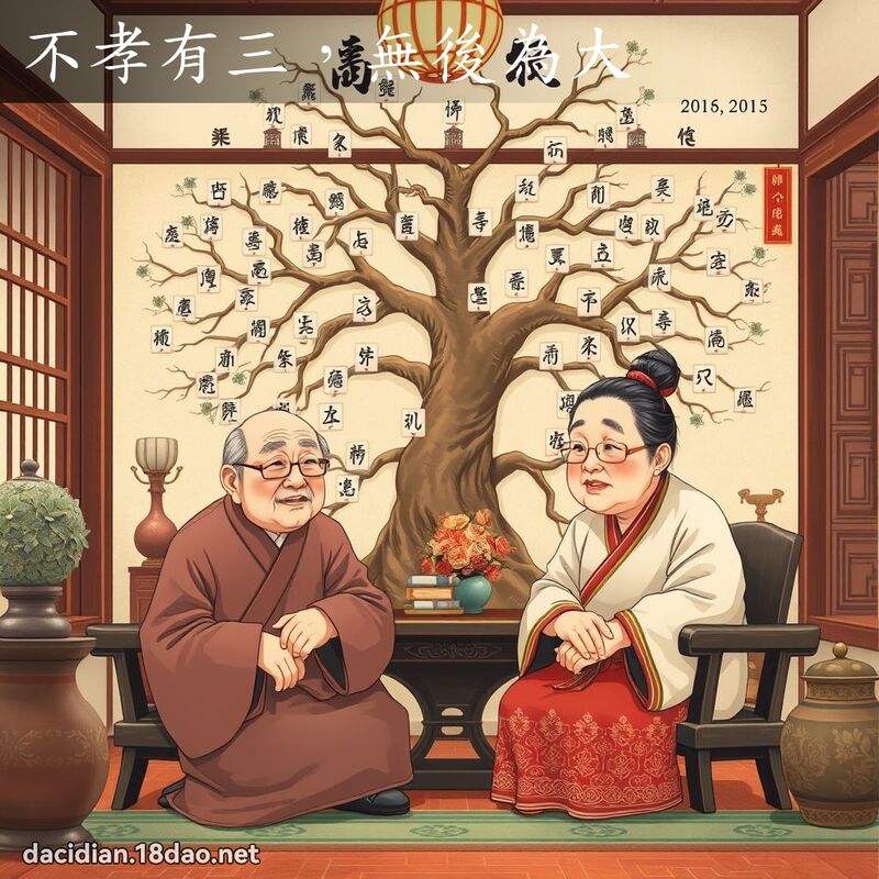 不孝有三，無後為大 - 國語大辭典配圖