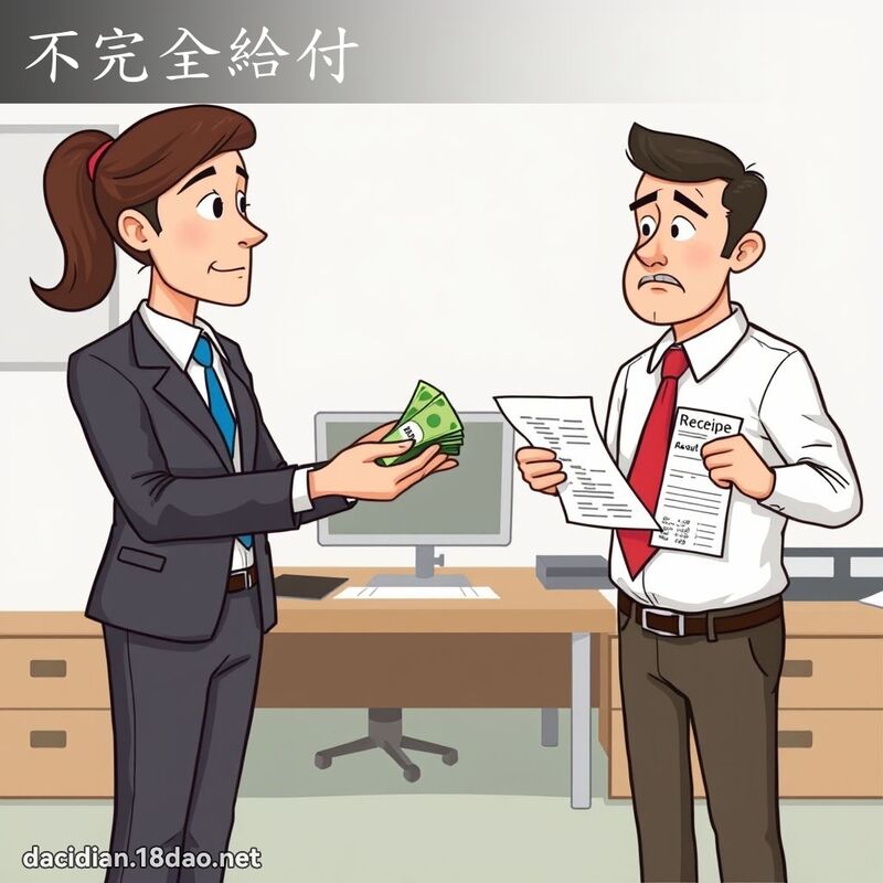 不完全给付 - 国语大辞典配图