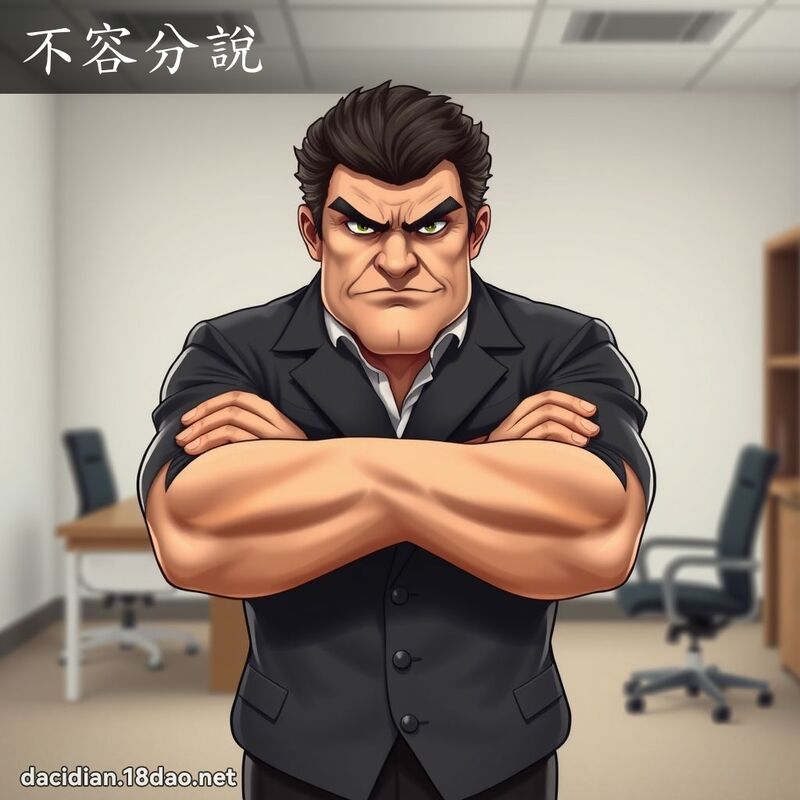 不容分說 - 國語大辭典配圖