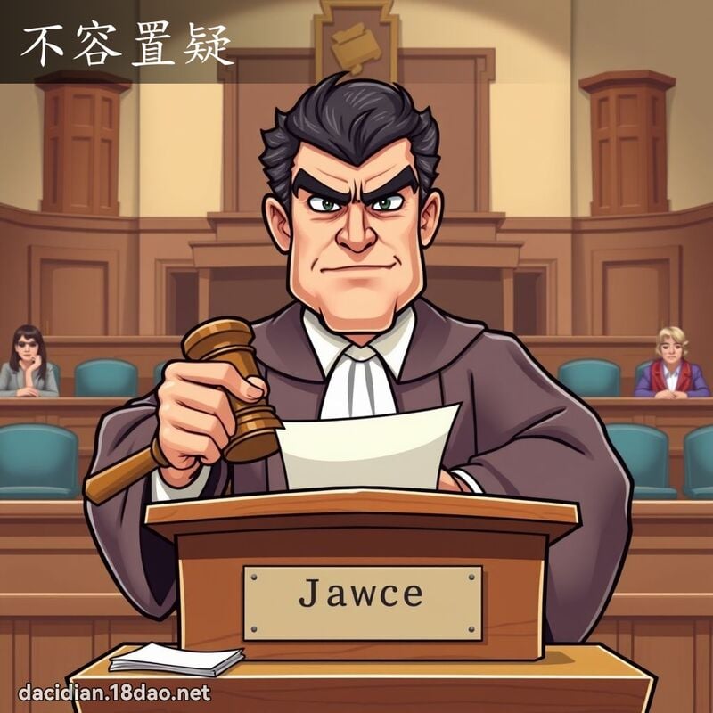 不容置疑 - 国语大辞典配图