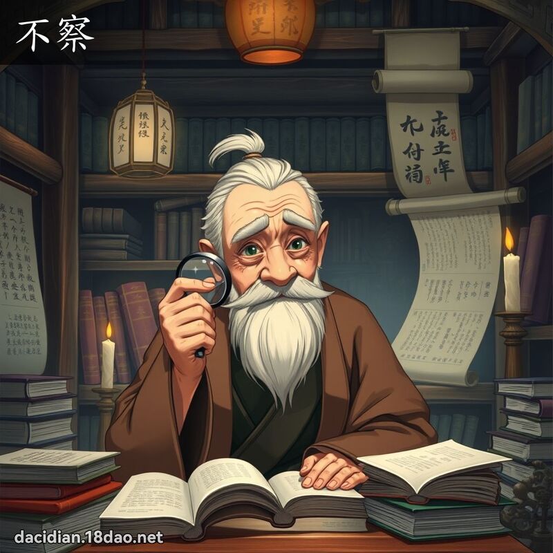 不察 - 國語大辭典配圖
