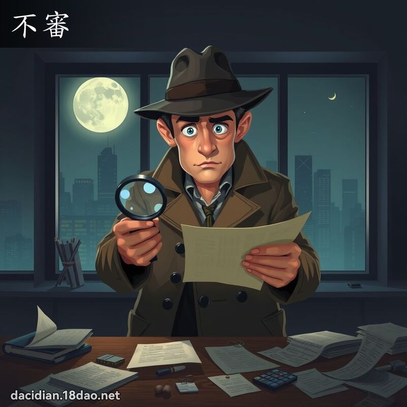 不審 - 國語大辭典配圖