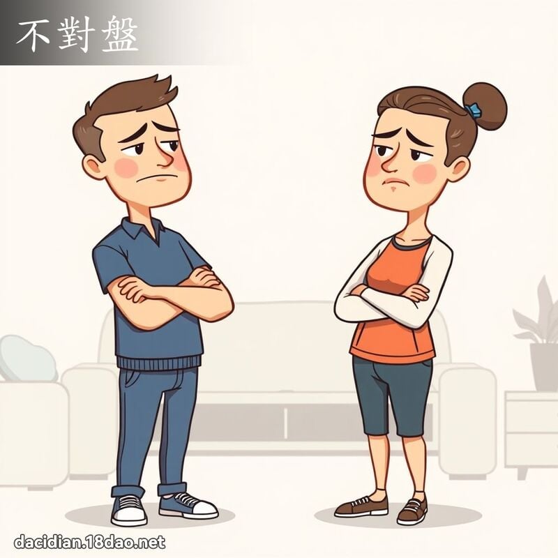 不对盘 - 国语大辞典配图