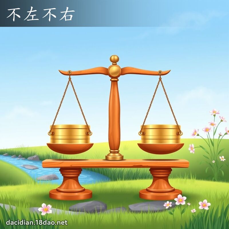 不左不右 - 国语大辞典配图
