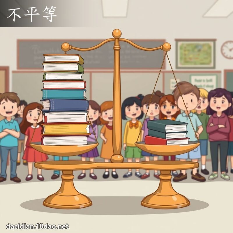 不平等 - 国语大辞典配图