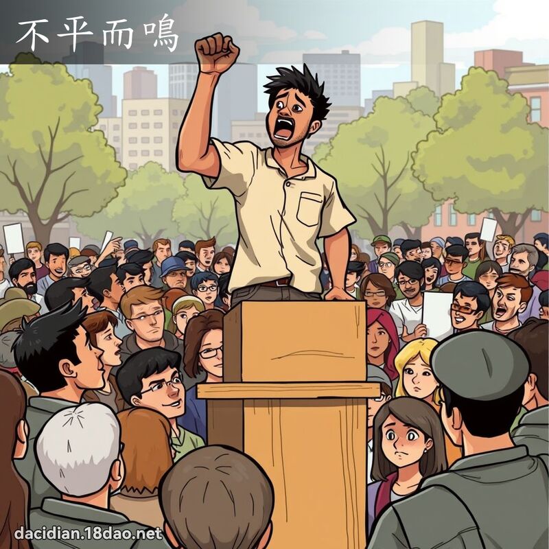 不平而鸣 - 国语大辞典配图