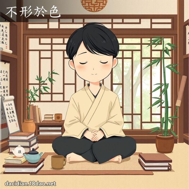不形於色 - 國語大辭典配圖