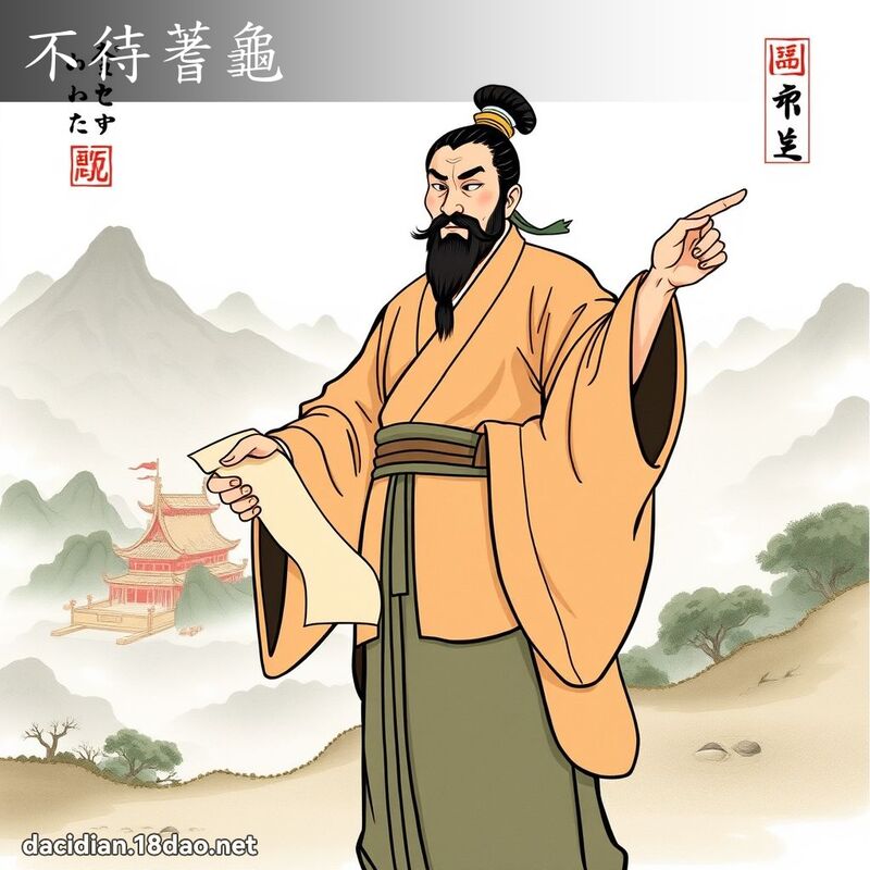 不待蓍龜 - 國語大辭典配圖