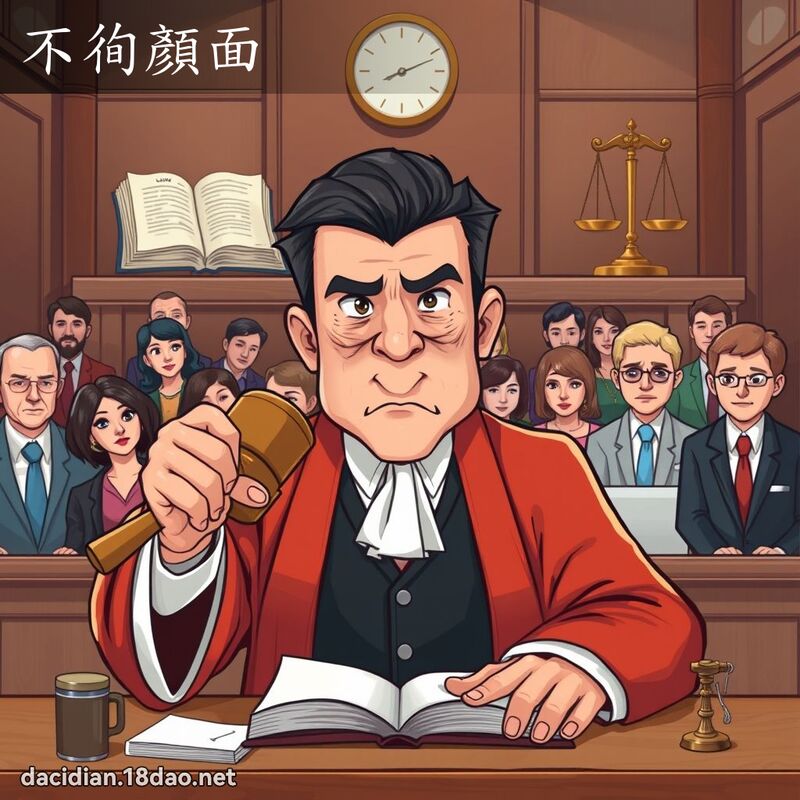 不徇顏面 - 国语大辞典配图