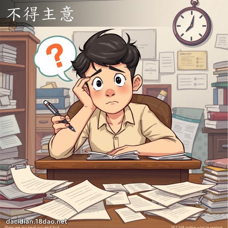 不得主意 - 國語大辭典配圖