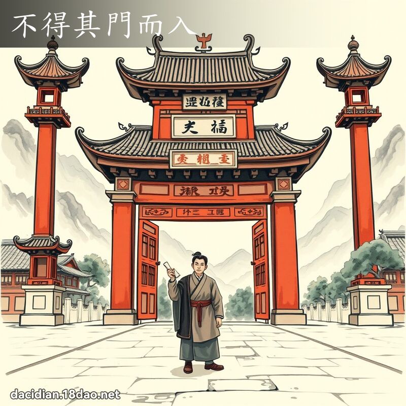 不得其門而入 - 國語大辭典配圖