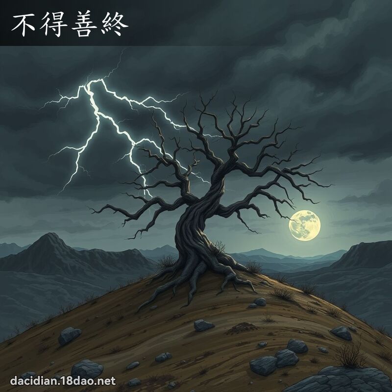 不得善终 - 国语大辞典配图