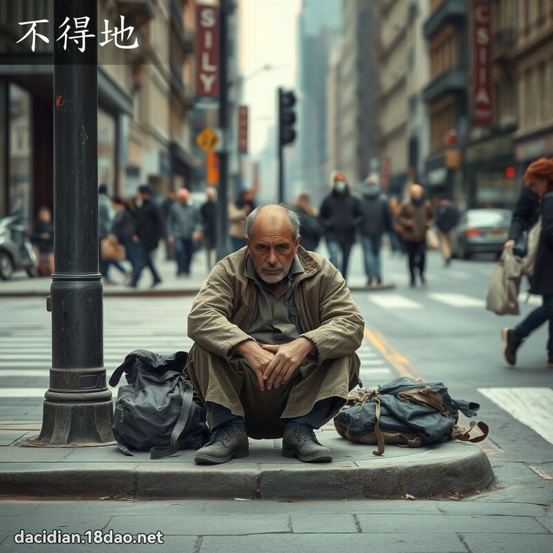 不得地 - 國語大辭典配圖
