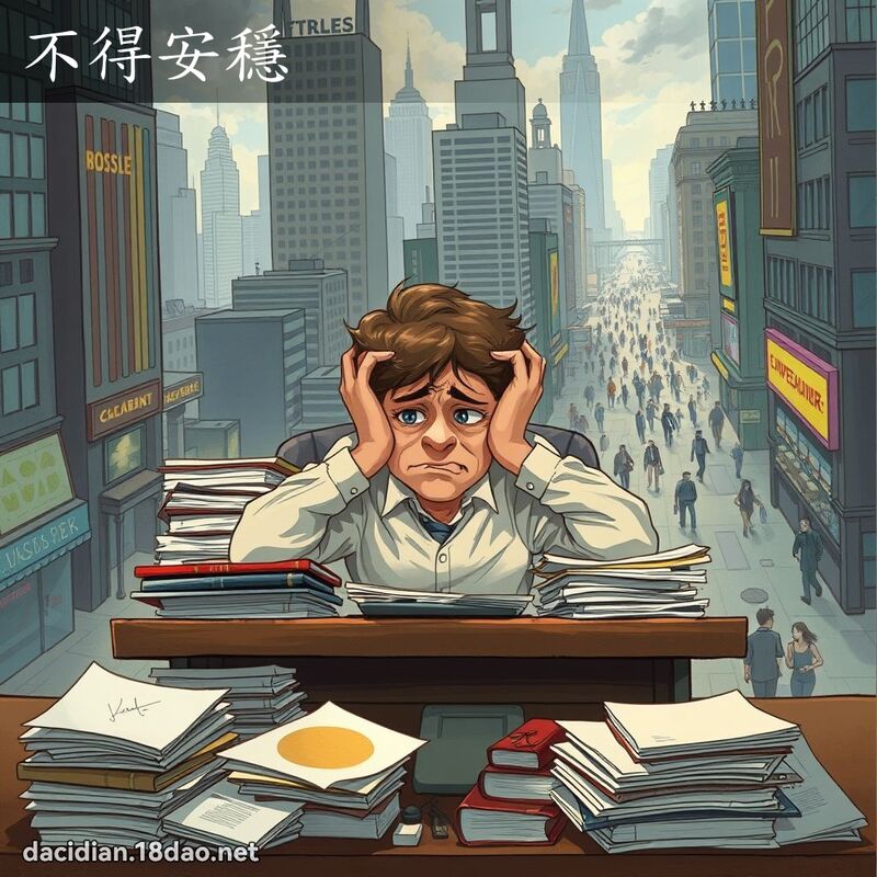 不得安穩 - 國語大辭典配圖