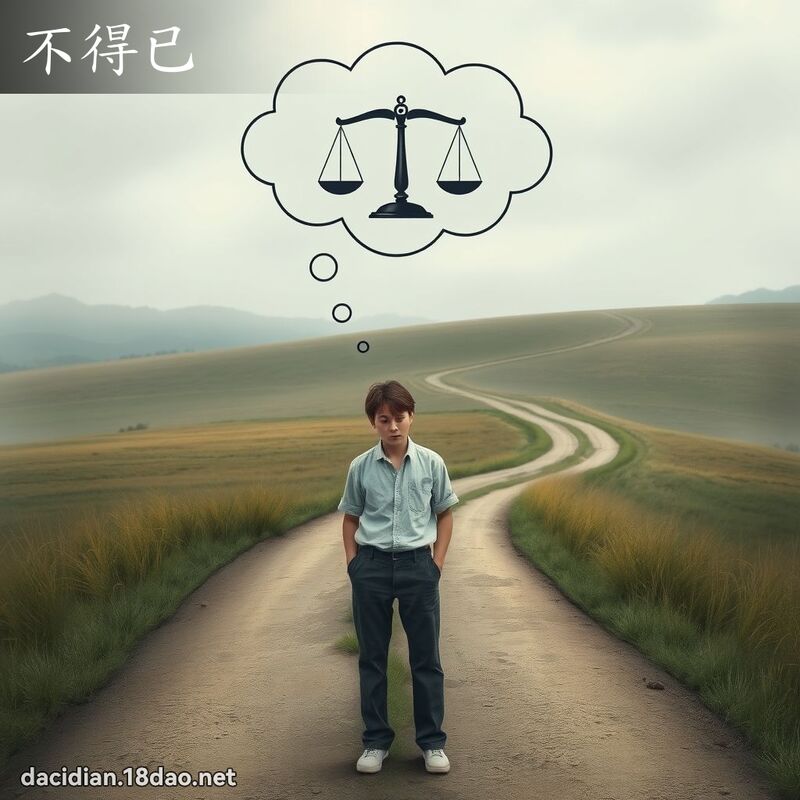 不得已 - 國語大辭典配圖