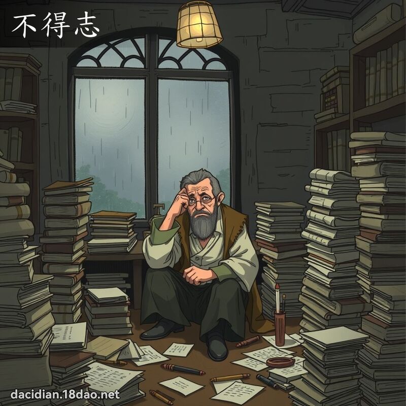 不得志 - 國語大辭典配圖