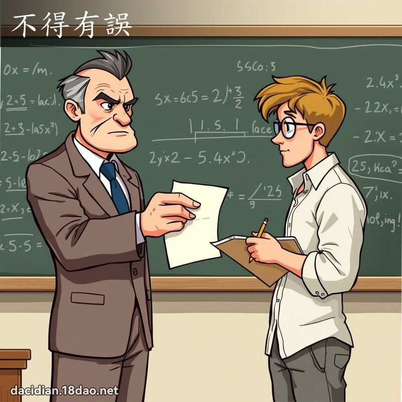 不得有誤 - 國語大辭典配圖