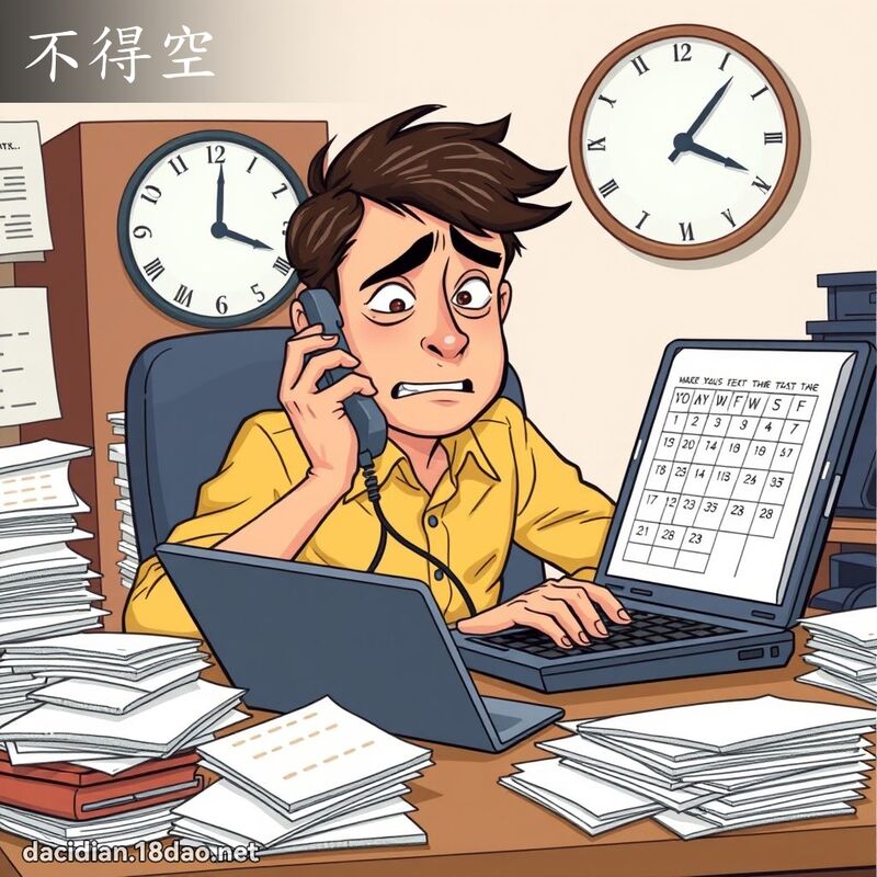不得空 - 國語大辭典配圖