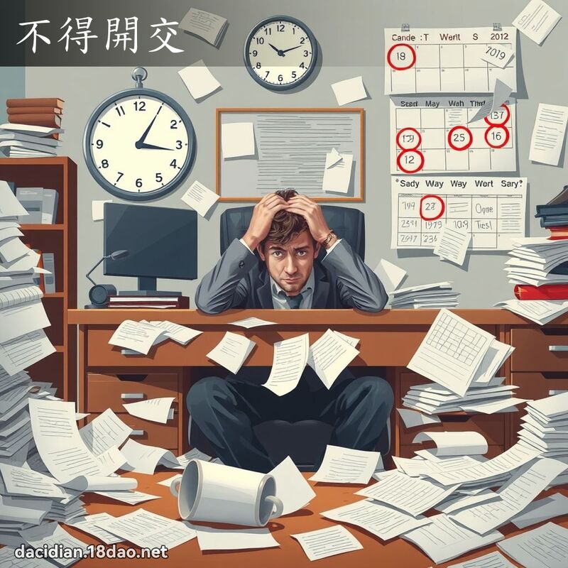 不得開交 - 國語大辭典配圖