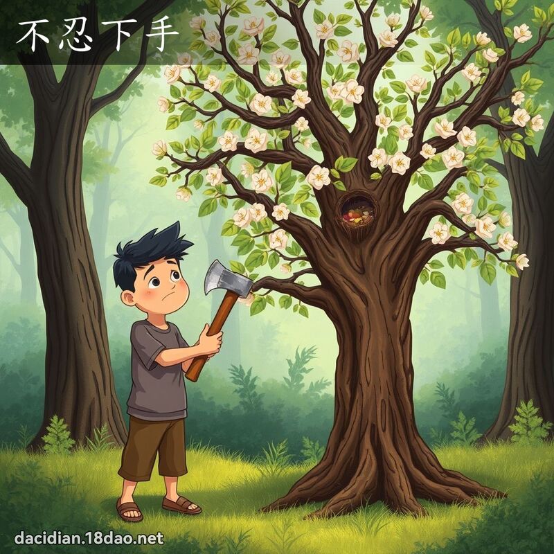 不忍下手 - 國語大辭典配圖