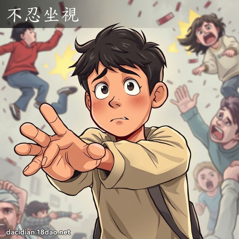 不忍坐视 - 国语大辞典配图
