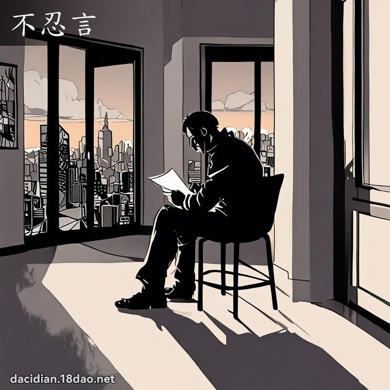 不忍言 - 国语大辞典配图