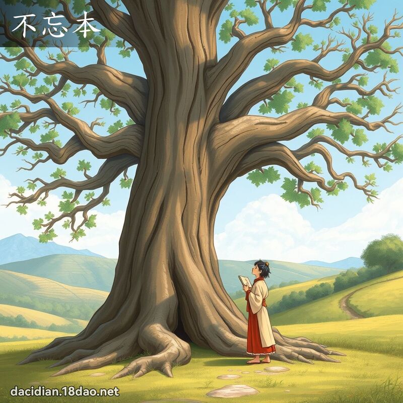 不忘本 - 國語大辭典配圖