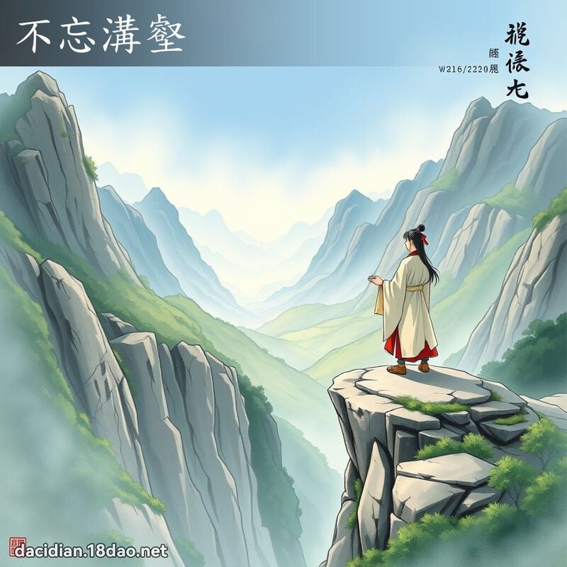 不忘溝壑 - 國語大辭典配圖