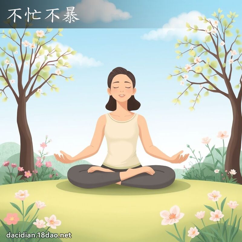 不忙不暴 - 国语大辞典配图