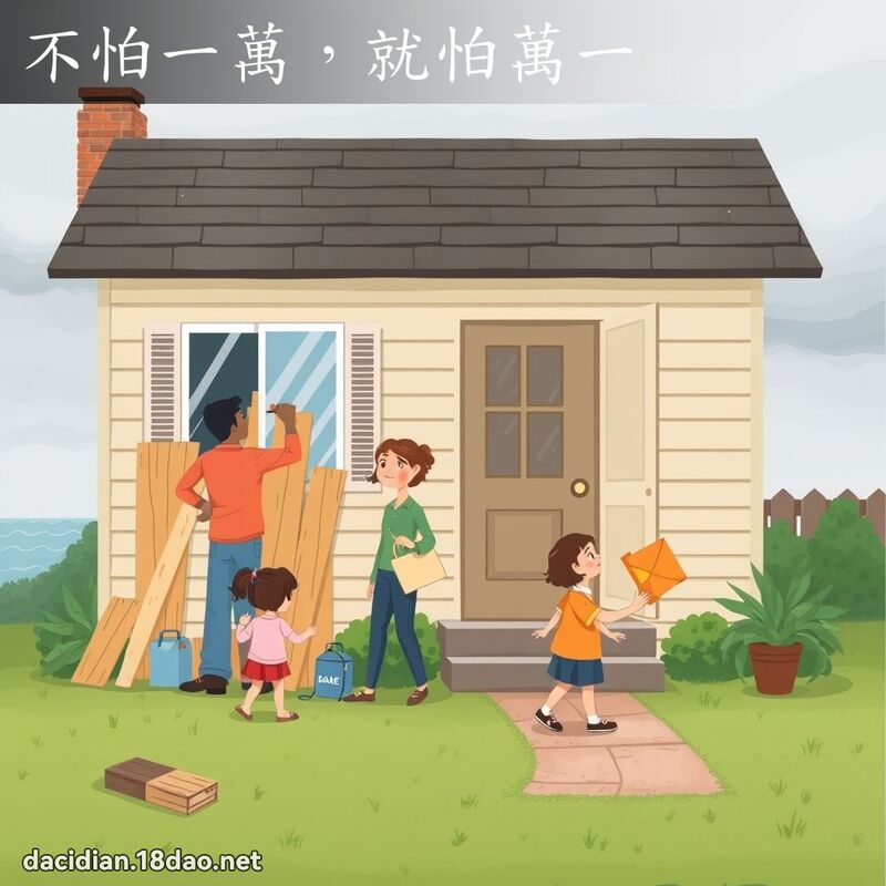 不怕一萬，就怕萬一 - 國語大辭典配圖