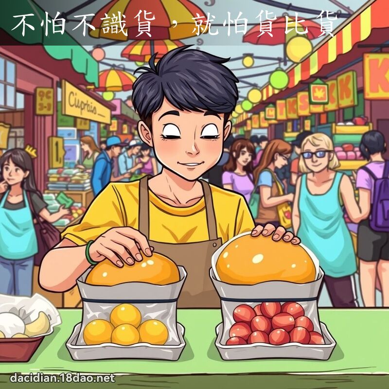 不怕不識貨，就怕貨比貨 - 國語大辭典配圖