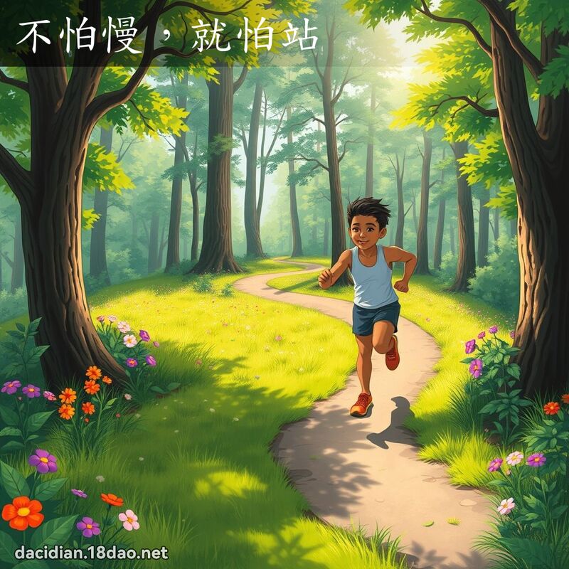 不怕慢，就怕站 - 國語大辭典配圖