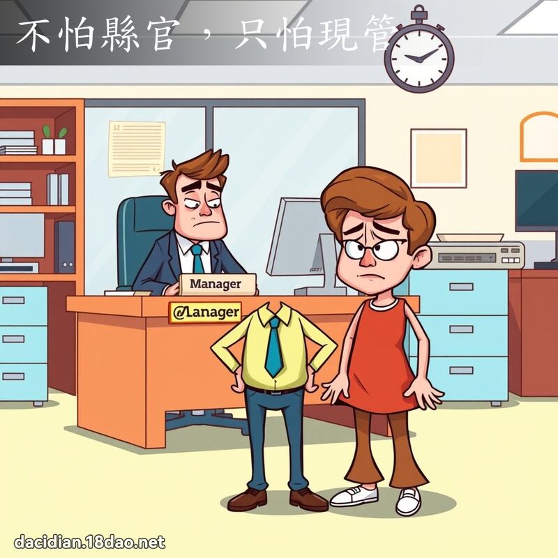 不怕县官，只怕现管 - 国语大辞典配图