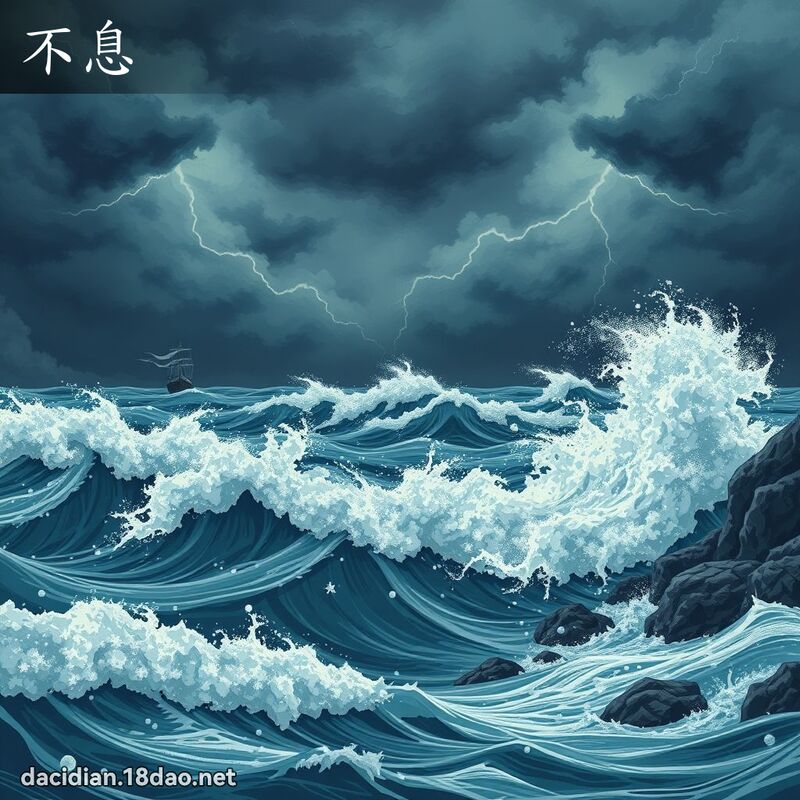 不息 - 国语大辞典配图