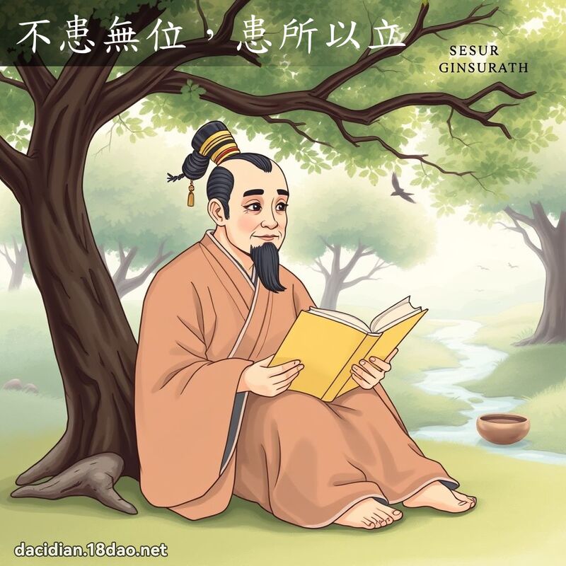 不患无位，患所以立 - 国语大辞典配图