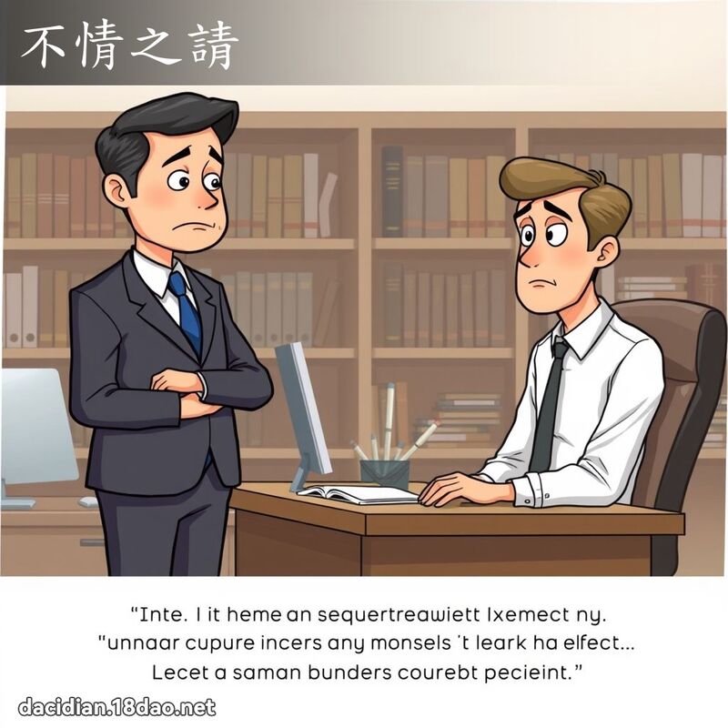 不情之请 - 国语大辞典配图
