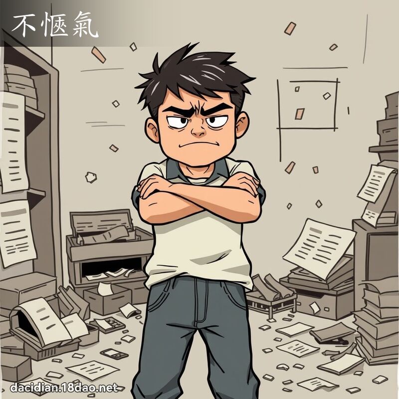 不愜气 - 国语大辞典配图