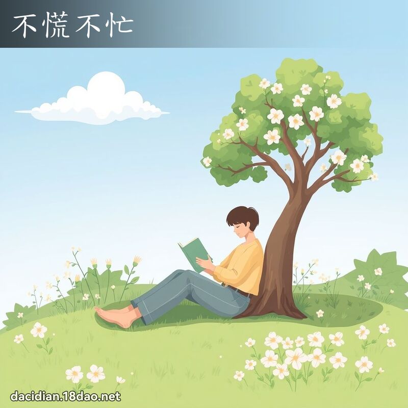 不慌不忙 - 国语大辞典配图