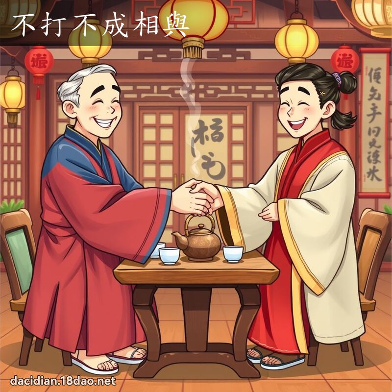 不打不成相与 - 国语大辞典配图